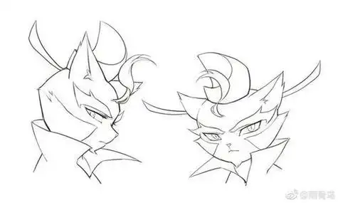 京剧猫录宗宗主简笔画