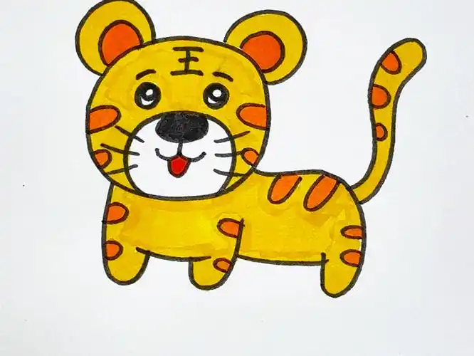 小老虎简笔画来了