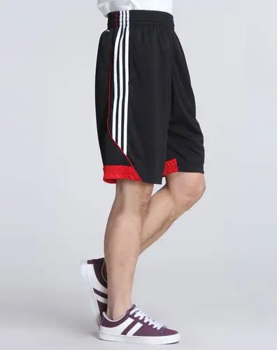 阿迪达斯adidas男装专场-男款黑色篮球运动短裤