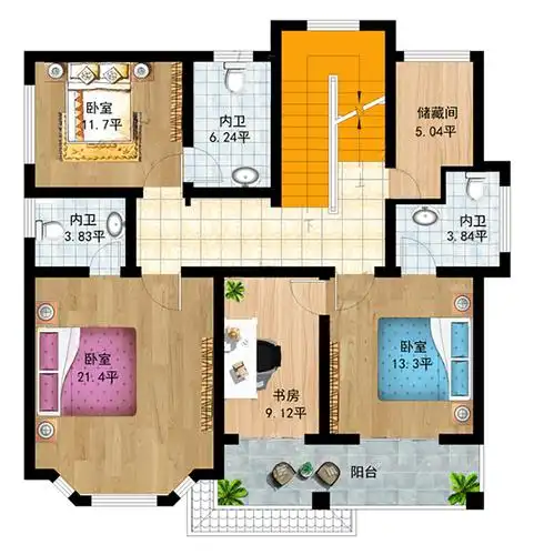 欧式二层别墅设计图平面图