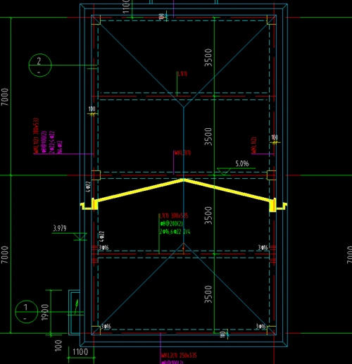 像这种坡屋面里面的梁也是斜的吗