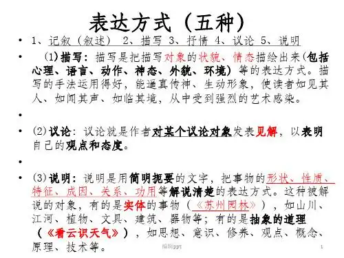 表现手法和表达方式的区别 - 百度文库