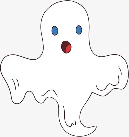 万圣节深色可爱手绘月色有蝙蝠幽灵出没的十字架城堡