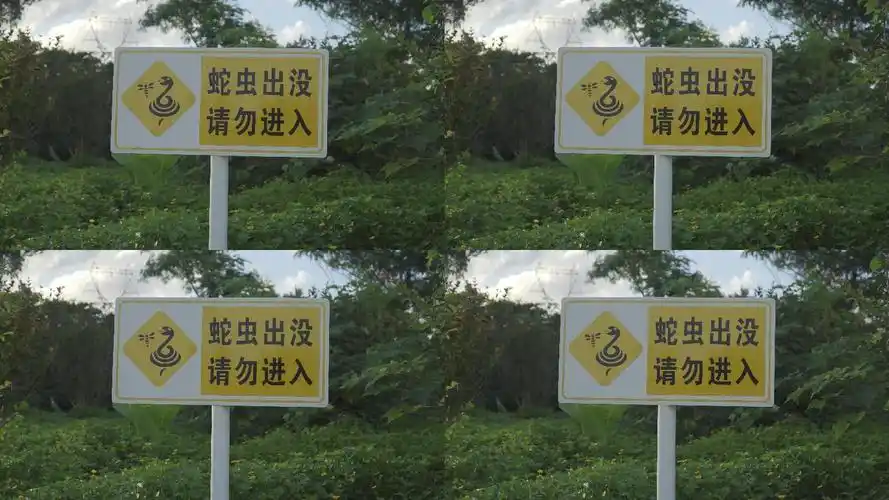 蛇虫出没警示牌