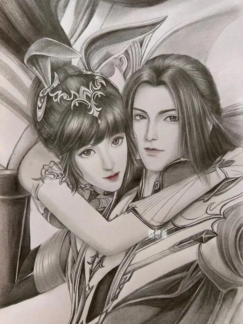 斗罗大陆小舞唐三手绘77过程.#图文种草机 工具:卡纸,0.5 - 抖音