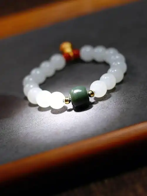 和田玉白玉圆珠手串已出