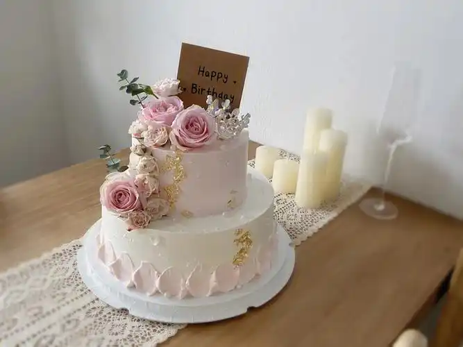 双层鲜花蛋糕妈妈蛋糕8776