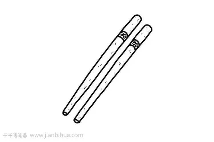 筷子简笔画画法
