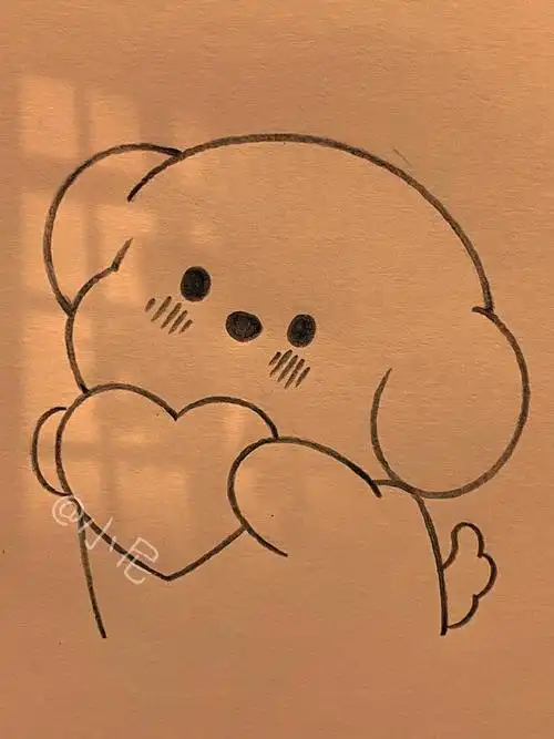 这组可爱卡通简笔画 太治愈啦