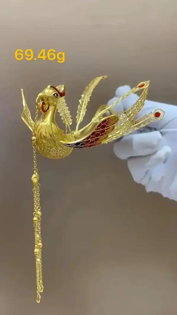 "凤凰于飞"喻为福气,和谐美好送发簪寓意: - 抖音