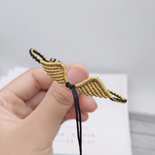 珠佩丽哈利波特手链手工编织金色飞贼翅膀半成品手绳可穿珠吊坠饰品金