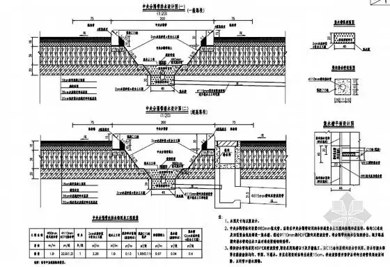 中央分隔带排水设计图