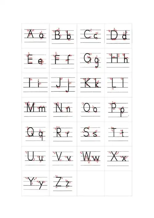26个字母表书写标准及练习