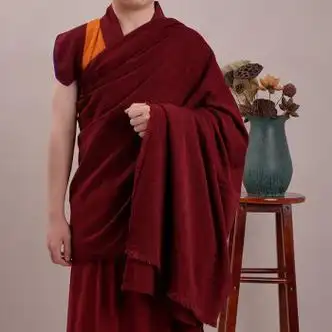 觅佰 袈裟 喇嘛服装和尚袈裟僧服西藏藏族披肩藏传居士服上师披风 藏
