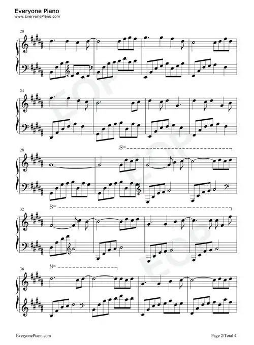 秋的思念-赵海洋五线谱预览2