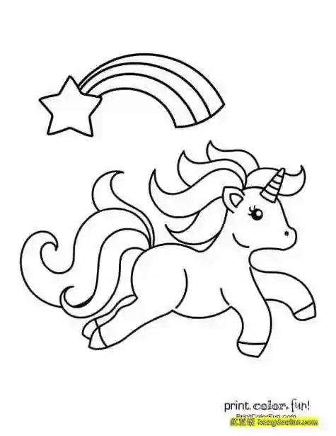 梦幻独角兽的简笔画