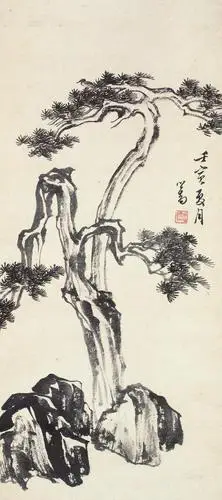 【壬寅(1962年)作 古松图 镜心 纸本】拍卖品_图片_价格_鉴赏_绘画