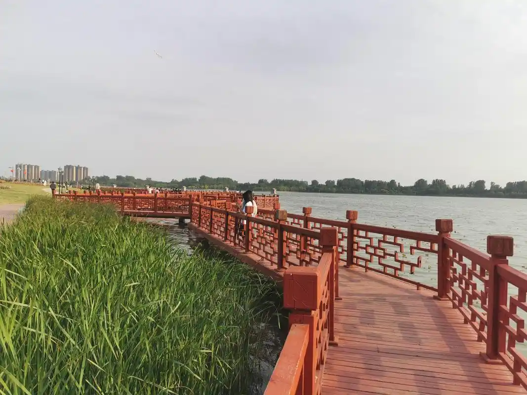 中国花木之都许昌鄢陵县鹤鸣湖风景区