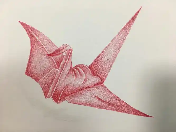 心蓝彩铅训练营二期~20~千纸鹤/白色质感