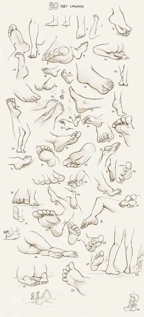 推荐绘画初学者应该怎么画脚部