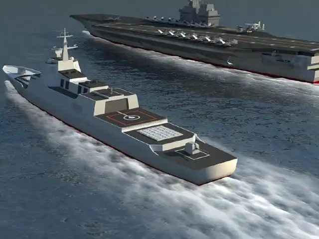 中国海军未来航母编队052e型导弹驱逐舰cg照.