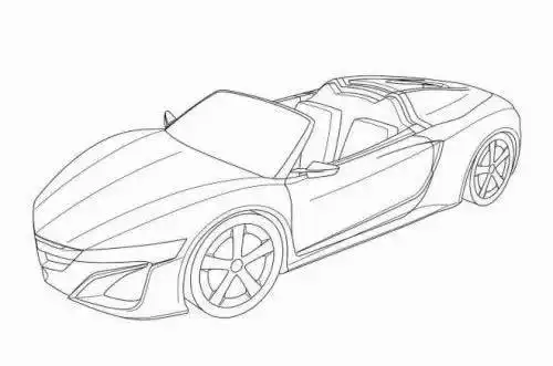 汽车,敞篷汽车简笔画