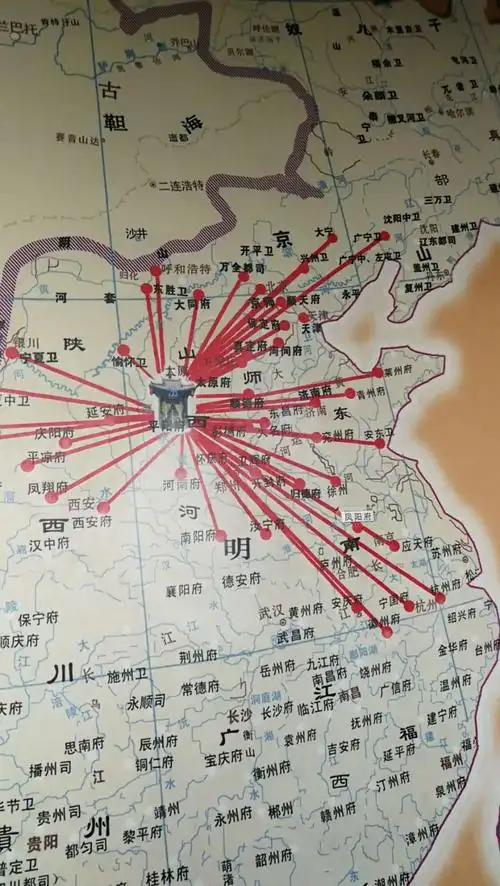 大槐树移民迁徙去向图.