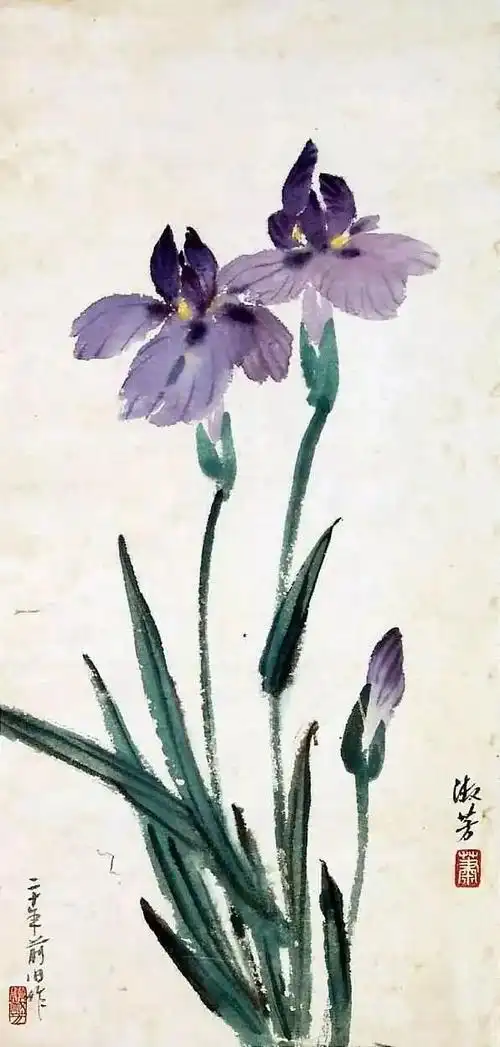 清新恬淡高贵雍容画家萧淑芳花卉国画作品欣赏