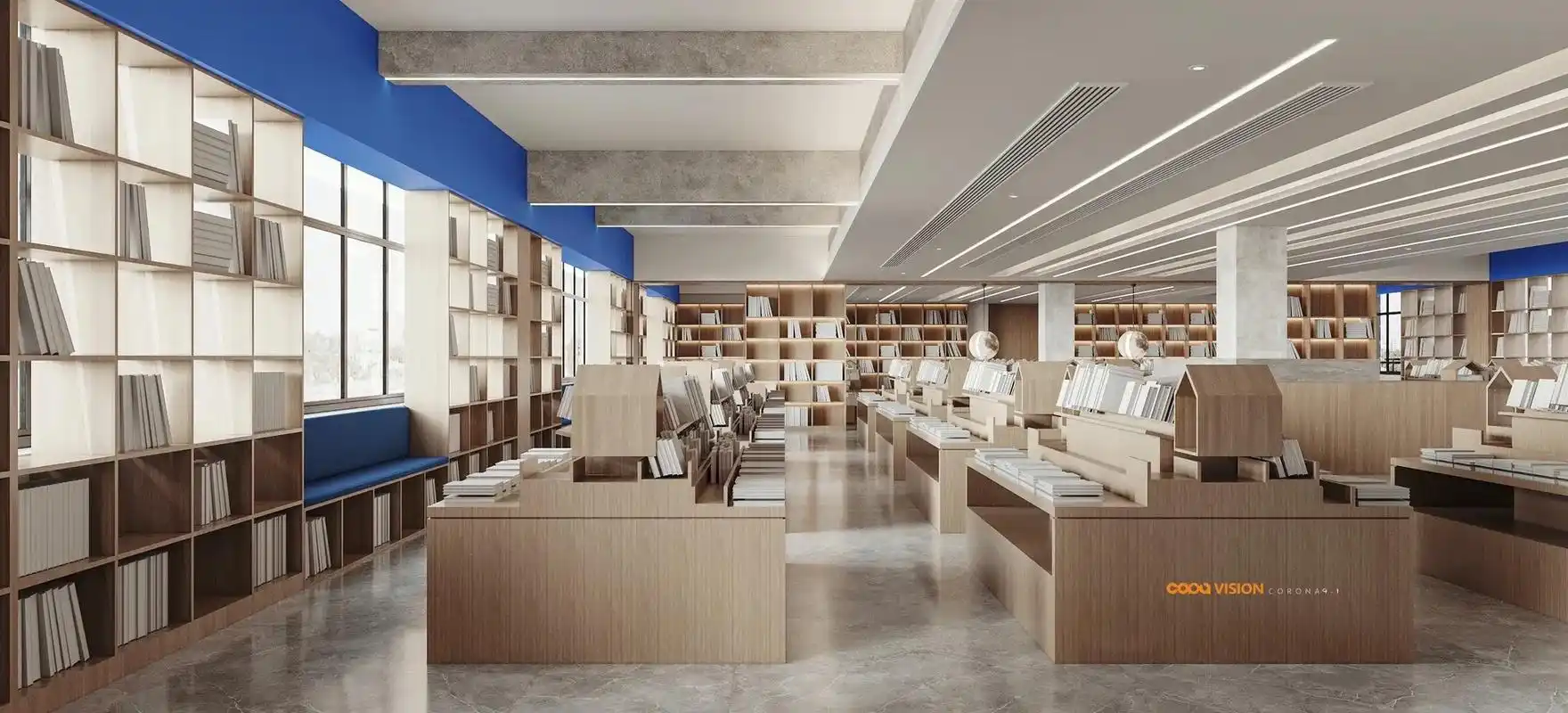 书店设计#效果图表现 #书店设计 #书 - 抖音