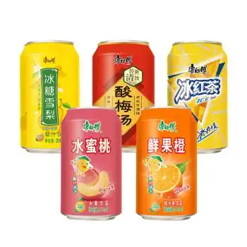 康师傅饮料冰红茶310ml24罐装整箱批每日c葡萄冰糖雪梨饮品24罐装多