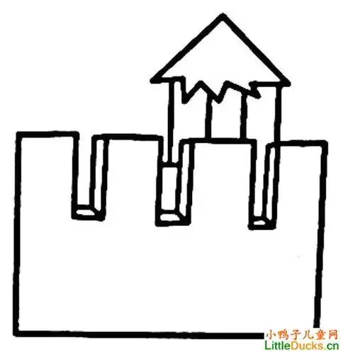 儿童画的宋城墙简笔画