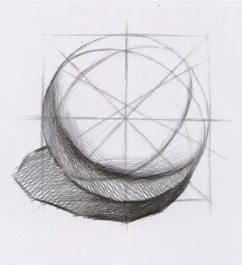 素描几何体教程-圆球体的素描超详细画法