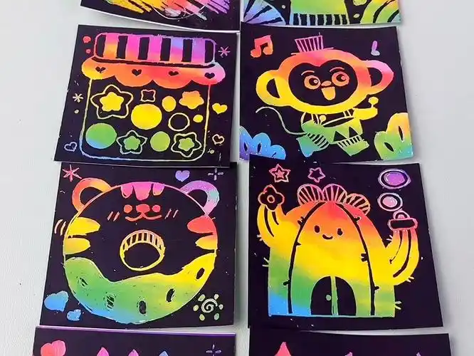 炫彩刮刮画解压好玩又好看