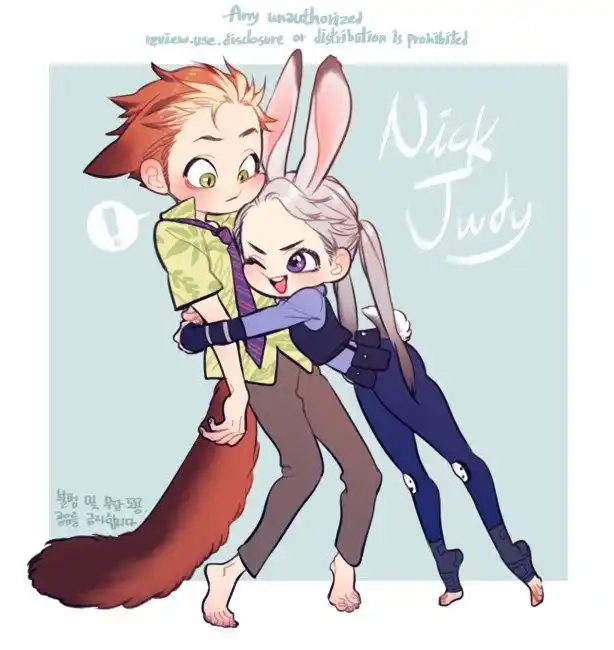 疯狂动物城拟人化,朱迪身材颜值满分,羡慕尼克