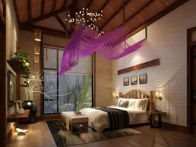 2019民宿装修效果图片中式风格民宿装修设计图260平米