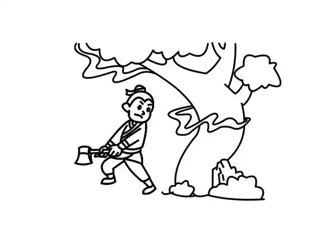 吴刚怎么画 吴刚简笔画 吴刚画法简笔画-养娃家