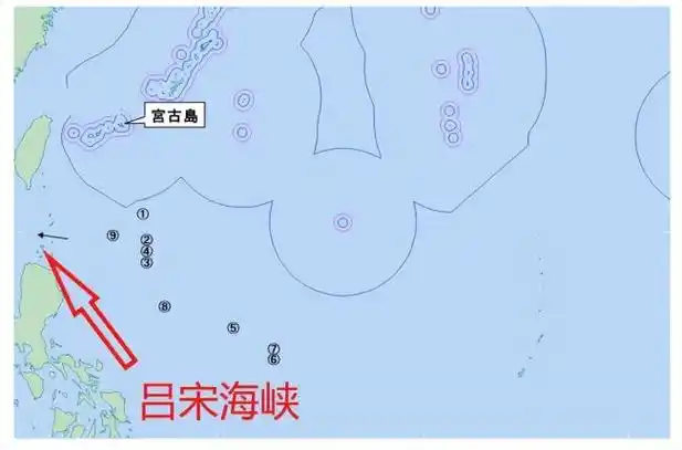 也特意没有走来时的巴士海峡,而是走了更靠近菲律宾本土的吕宋海峡