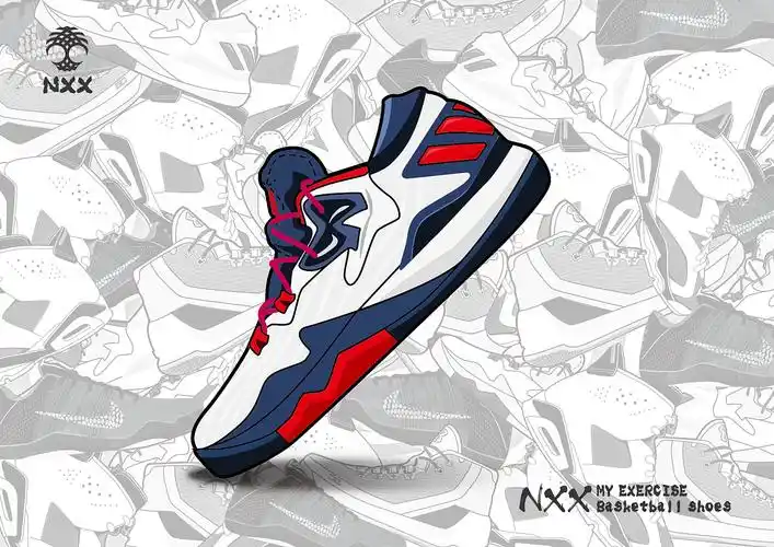 球鞋插画.