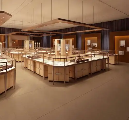 **珠宝店铺设计 装修珠宝店 展示柜台定制 百货珠宝展柜定做-电子元器