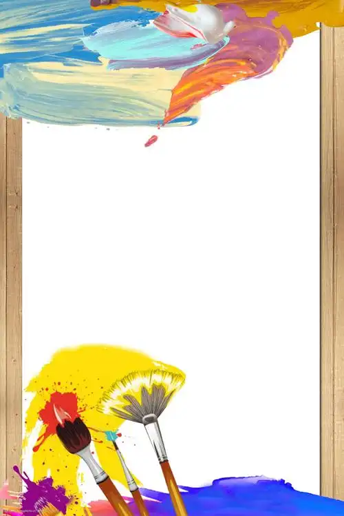 油画画笔社团培训海报背景 油画 画笔 社团 艺术 学生 培训 海报 背景