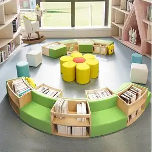 图书馆沙发创意组合书柜培训机构绘本幼儿园阅览室休息区阅读沙发