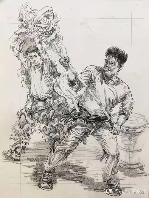 没看过真的舞龙那我就画个舞龙吧