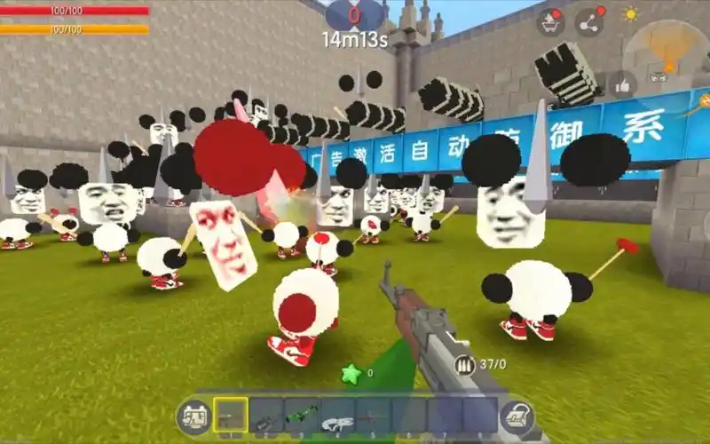 迷你世界:大战一万个表情包太搞笑了,90%的看完笑出猪叫!