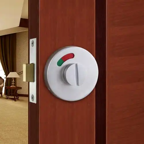 304不锈钢卫生间指示锁 隔断指示门锁 无钥匙卫生间门锁带指示