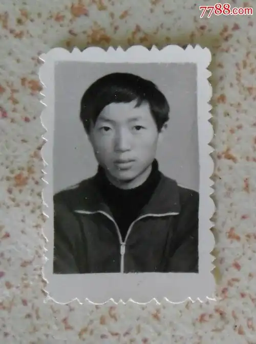 老照片黑白相片一寸照
