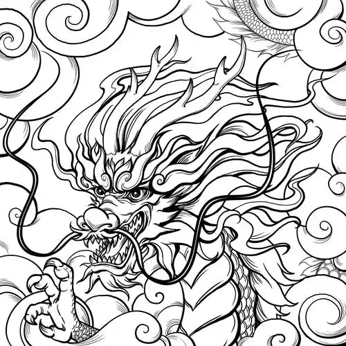 龙头线描|插画|商业插画|timetraveler0 - 原创作品 - 站酷 (zcool)