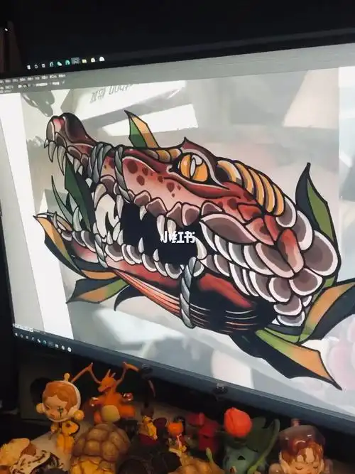 74一个小臂遮盖纹身手稿