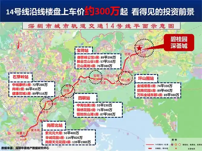 沙田站附近的惠州楼盘深圳地铁14号线沙田站附近楼盘