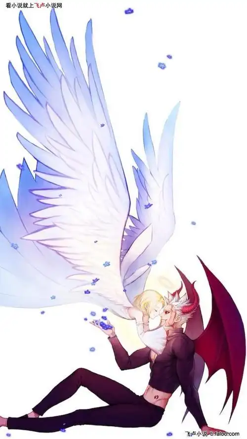 天使与恶魔简笔画 天使与恶魔简笔画各一半