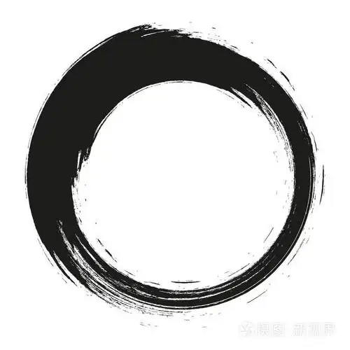 墨水手绘油漆刷圈. 标志标签设计元素矢量插图. 黑色抽象圈.